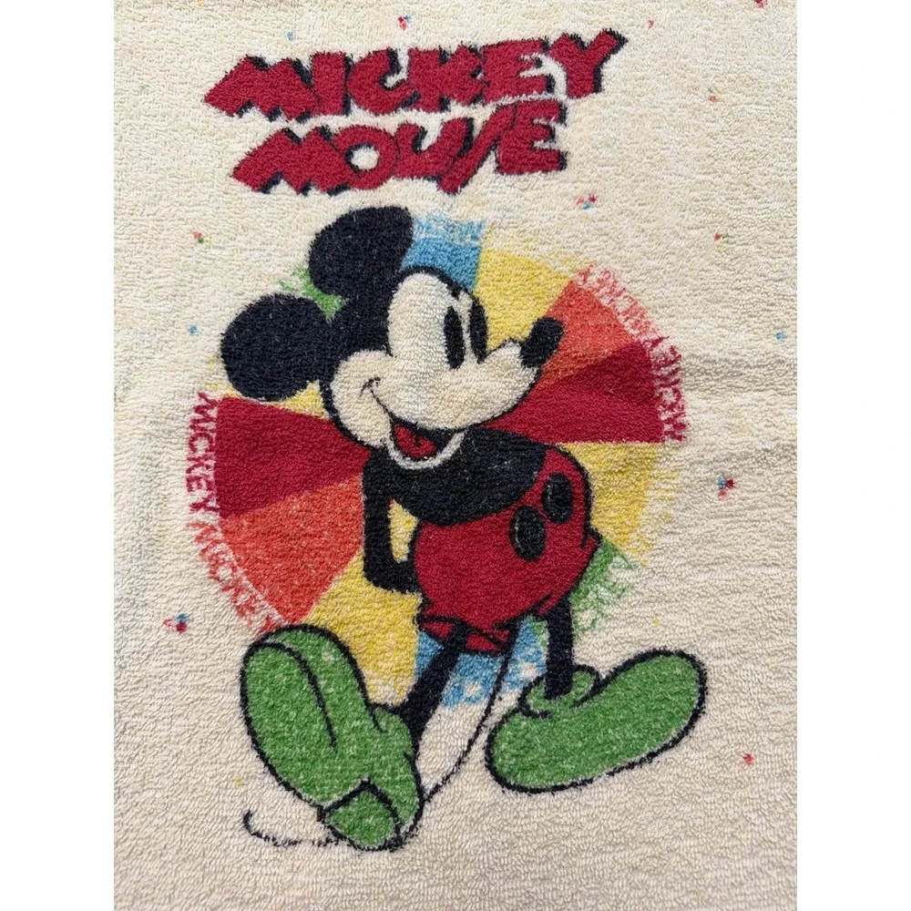 Vintage Mickey Mouse Cannon Terry Small Bath Towel 22